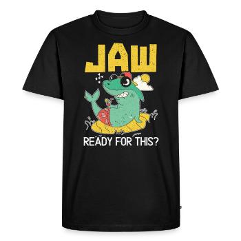 Mâchoire prête pour cet amoureux des requins Biologiste marin - T-shirt Premium bio Homme - noir - Devant - Nico (187cm)