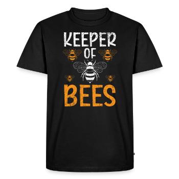 Apiculteur Apiculture Abeille domestique Gardien des abeilles - T-shirt Premium bio Homme - noir - Devant - Nico (187cm)