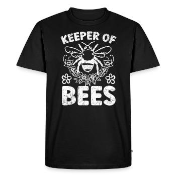Apiculteur Apiculture Abeille domestique Gardien des abeilles - T-shirt Premium bio Homme - noir - Devant - Nico (187cm)