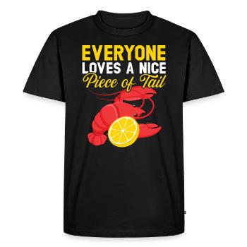 Tout le monde aime un beau morceau de homard à queue - T-shirt Premium bio Homme - noir - Devant - Nico (187cm)