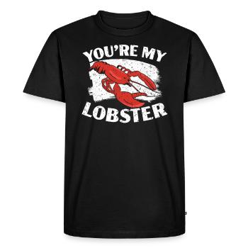 Tu es mon homard mangeur d’écrevisses Fruits de mer Homard - T-shirt Premium bio Homme - noir - Devant - Nico (187cm)