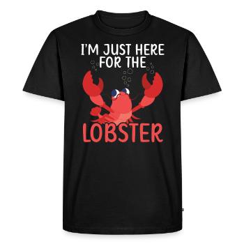 Je suis juste ici pour les fruits de mer de langoustes de homard - T-shirt Premium bio Homme - noir - Devant - Nico (187cm)