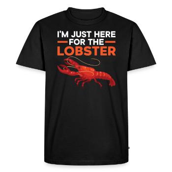 Je suis juste ici pour les fruits de mer de langoustes de homard - T-shirt Premium bio Homme - noir - Devant - Nico (187cm)