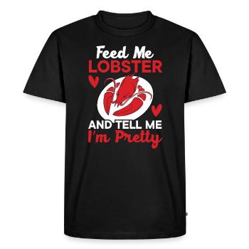Nourrissez-moi de homard et dites-moi que je suis une jolie écrevisse - T-shirt Premium bio Homme - noir - Devant - Nico (187cm)