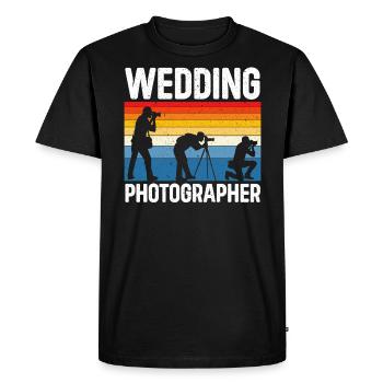 Photographie Caméra Image Photographe - T-shirt Premium bio Homme - noir - Devant - Nico (187cm)