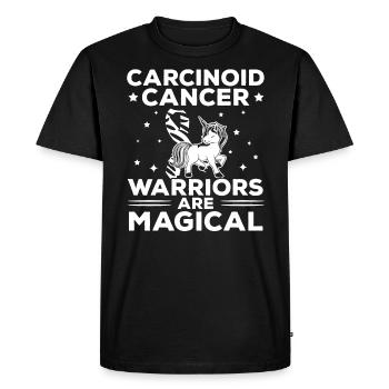 Les guerriers du cancer carcinoïde sont des licornes magiques - T-shirt Premium bio Homme - noir - Devant - Nico (187cm)