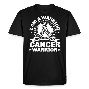 Je suis un guerrier de la sensibilisation au cancer carcinoïde - T-shirt Premium bio Homme - noir - Devant - Nico (187cm)