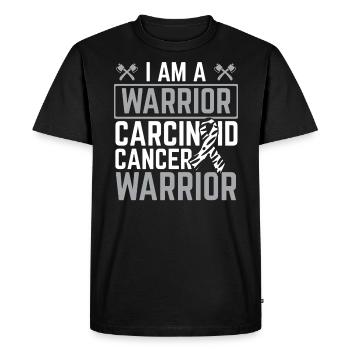 Je suis un guerrier de la sensibilisation au cancer carcinoïde - T-shirt Premium bio Homme - noir - Devant - Nico (187cm)