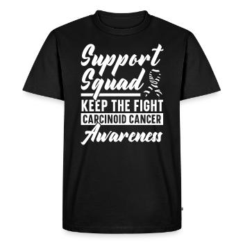 Sensibilisation à la lutte contre le cancer carcinoïde - T-shirt Premium bio Homme - noir - Devant - Nico (187cm)
