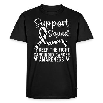 Sensibilisation à la lutte contre le cancer carcinoïde - T-shirt Premium bio Homme - noir - Devant - Nico (187cm)