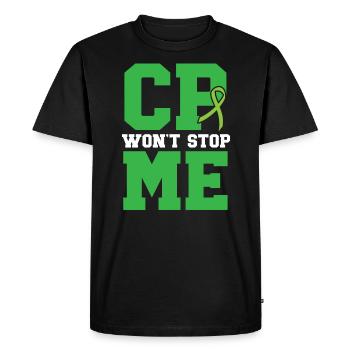 Ruban de sensibilisation à la paralysie cérébrale Le CP ne m’arrêtera pas - T-shirt Premium bio Homme - noir - Devant - Nico (187cm)