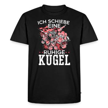 Ich Schiebe Eine Ruhige Kugel Bowling - Men's Premium Organic T-Shirt - black - Front - Nico (187cm)