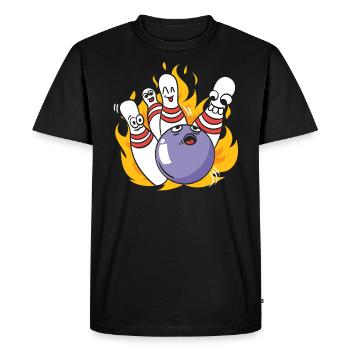 Bowling Zerstörte Pins Kegeln - T-shirt Premium bio Homme - noir - Devant - Nico (187cm)