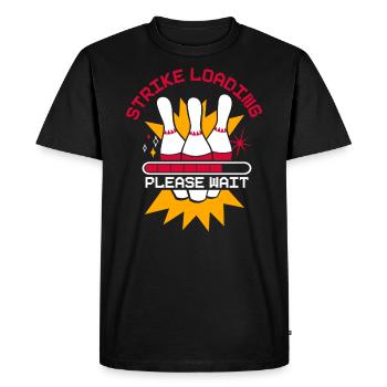 Strike Loading Bowling - Men's Premium Organic T-Shirt - black - Front - Nico (187cm)