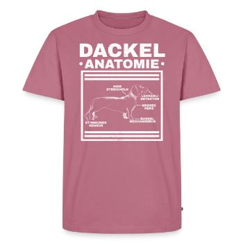 Dackel Anatomie - Men's Premium Organic T-Shirt - mauve - Front - Nico (187cm)