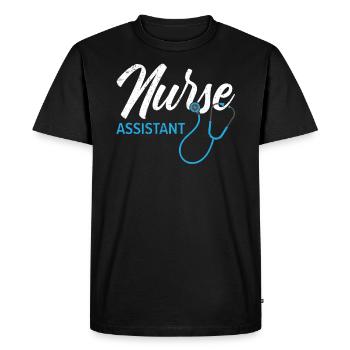 Nurse Assistant Certified Nursing Assistant CNA - Men's Premium Organic T-Shirt - black - Front - Nico (187cm)