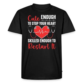 Certified Nursing Assistant Medical Worker CNA - Men's Premium Organic T-Shirt - black - Front - Nico (187cm)