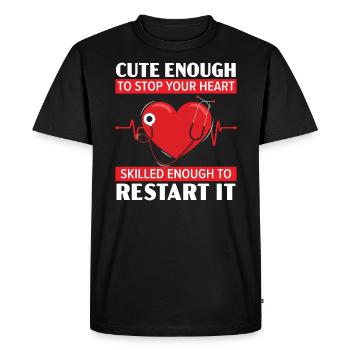 Certified Nursing Assistant Medical Worker CNA - Men's Premium Organic T-Shirt - black - Front - Nico (187cm)