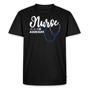 Nurse Assistant Certified Nursing Assistant CNA - Men's Premium Organic T-Shirt - black - Front - Nico (187cm)