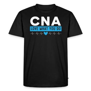 Certified Nursing Assistant Medical Worker CNA - Men's Premium Organic T-Shirt - black - Front - Nico (187cm)