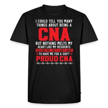 Certified Nursing Assistant Medical Worker CNA - Men's Premium Organic T-Shirt - black - Front - Nico (187cm)