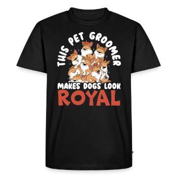 This Pet Groomer Makes Dogs Look Royal Dog Groomer - Men's Premium Organic T-Shirt - black - Front - Nico (187cm)