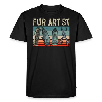 Pet Groomer Animal Stylist Animal Salon Artiste de fourrure - T-shirt Premium bio Homme - noir - Devant - Nico (187cm)