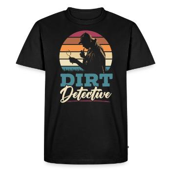 Dirt Detective Metal Detectorist Treasure Hunting - Men's Premium Organic T-Shirt - black - Front - Nico (187cm)
