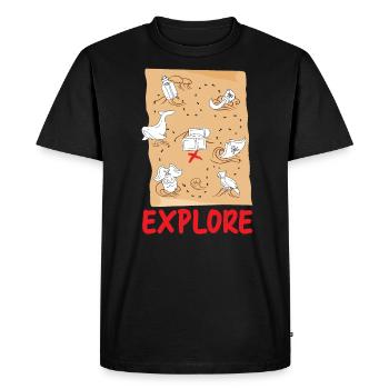 Digging Metal Detectorist Treasure Hunting Lover - Men's Premium Organic T-Shirt - black - Front - Nico (187cm)