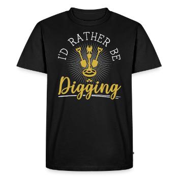 Je préfère creuser la chasse au trésor des détecteurs - T-shirt Premium bio Homme - noir - Devant - Nico (187cm)