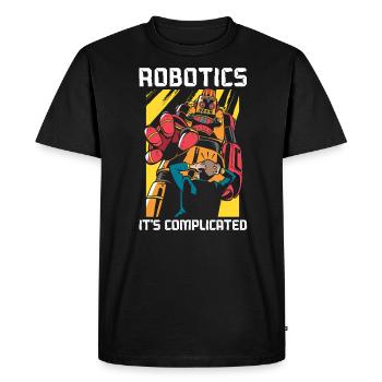 La robotique est compliquée L’intelligence artificielle - T-shirt Premium bio Homme - noir - Devant - Nico (187cm)