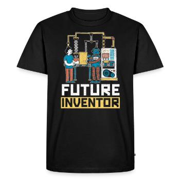 Future Inventor AI Artificial Intelligence Robot - Men's Premium Organic T-Shirt - black - Front - Nico (187cm)