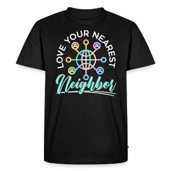 Love Your Nearest Neighbor Artificial Intelligence - Men's Premium Organic T-Shirt - black - Front - Nico (187cm)