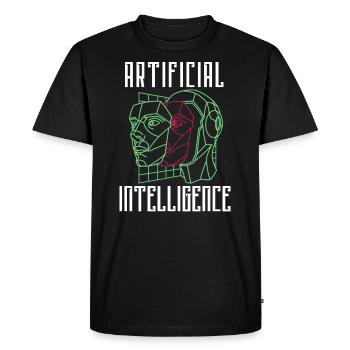 Deep Learning KI Künstliche Intelligenz Robotik - Männer Premium Bio T-Shirt - Schwarz - Vorne - Nico (187cm)