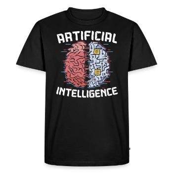Deep Learning AI Artificial Intelligence Robotics - Men's Premium Organic T-Shirt - black - Front - Nico (187cm)