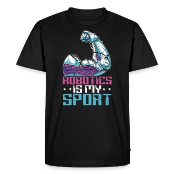 Deep Learning AI Artificial Intelligence Robotics - Men's Premium Organic T-Shirt - black - Front - Nico (187cm)