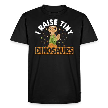 J’élève de minuscules dinosaures Reptile Léopard Gecko amoureux - T-shirt Premium bio Homme - noir - Devant - Nico (187cm)