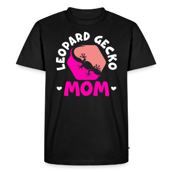 Léopard Gecko Maman Reptile Léopard Gecko Amoureux - T-shirt Premium bio Homme - noir - Devant - Nico (187cm)