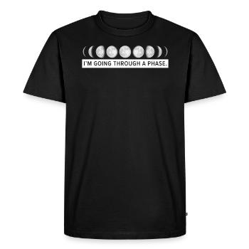 Je passe par une phase d’éclipse lunaire phase de lune - T-shirt Premium bio Homme - noir - Devant - Nico (187cm)