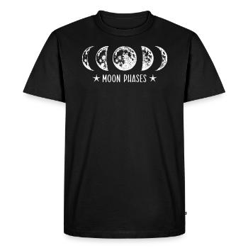 Pleine Lune Astrologie Astronomie Eclipse Phase Lune - T-shirt Premium bio Homme - noir - Devant - Nico (187cm)