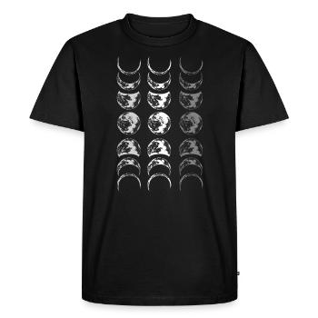 Full Moon Astrology Astronomy Eclipse Moon Phase - Men's Premium Organic T-Shirt - black - Front - Nico (187cm)
