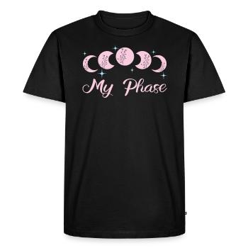 Pleine Lune Astrologie Astronomie Eclipse Phase Lune - T-shirt Premium bio Homme - noir - Devant - Nico (187cm)