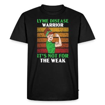 Maladie de Lyme Guerrier Mois de la sensibilisation à la maladie de Lyme - T-shirt Premium bio Homme - noir - Devant - Nico (187cm)