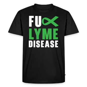Maladie de Lyme Guerrier Mois de la sensibilisation à la maladie de Lyme - T-shirt Premium bio Homme - noir - Devant - Nico (187cm)