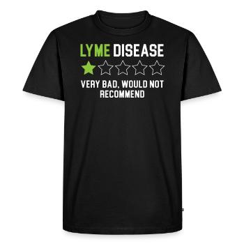Maladie de Lyme Guerrier Mois de la sensibilisation à la maladie de Lyme - T-shirt Premium bio Homme - noir - Devant - Nico (187cm)