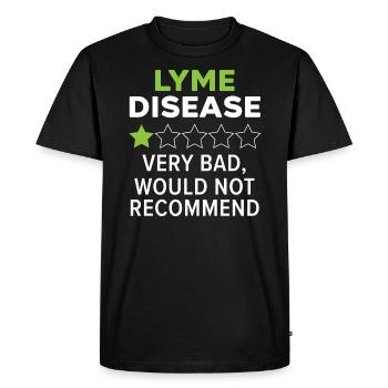 Maladie de Lyme Guerrier Mois de la sensibilisation à la maladie de Lyme - T-shirt Premium bio Homme - noir - Devant - Nico (187cm)