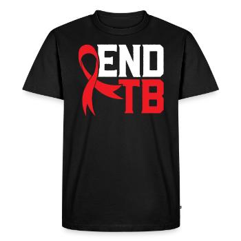 End TB Tuberculosis Warrior Tuberculosis Awareness - Men's Premium Organic T-Shirt - black - Front - Nico (187cm)
