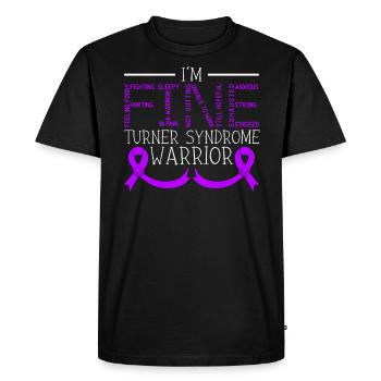 Turner Syndrome Warrior Turner Syndrome Awareness - Men's Premium Organic T-Shirt - black - Front - Nico (187cm)