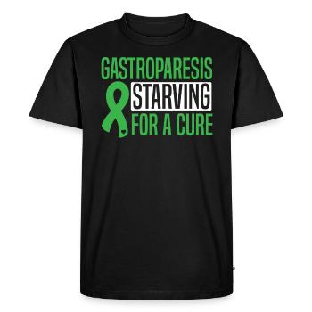 Gastroparesis Starving For A Cure Gastroparesis - Men's Premium Organic T-Shirt - black - Front - Nico (187cm)