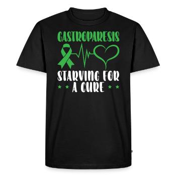 Gastroparesis Starving For A Cure Gastroparesis - Men's Premium Organic T-Shirt - black - Front - Nico (187cm)